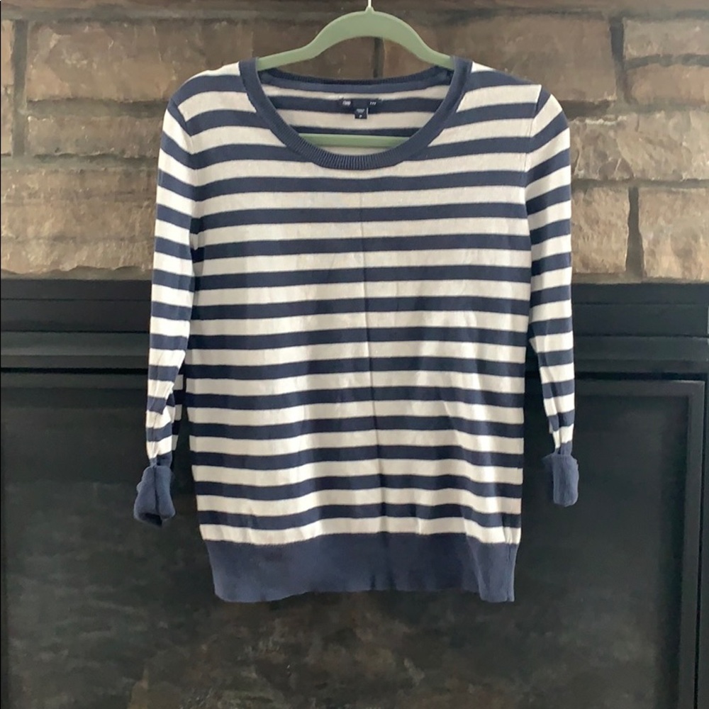 Gap striped cuffed sweater